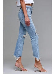 Happi Distressed Cropped Flare by Hidden Jeans