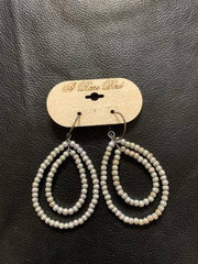 Silver Teakwood Earrings