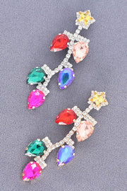 Christmas Lights Crystal Gemstone Brooch, Hat or Shoe Pin Robin Boutique