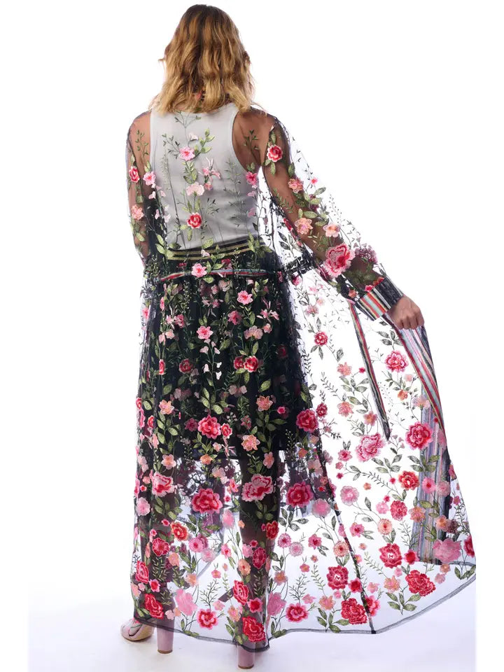 Dark Rose Embroidered by Aratta Robin Boutique ED25I711