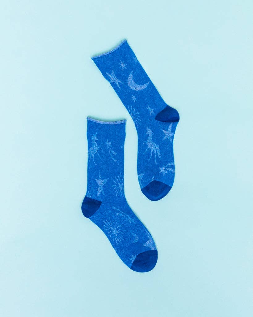 Celestial Shimmer Crew Sock Robin Boutique