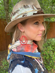 Red Teakwood Earrings