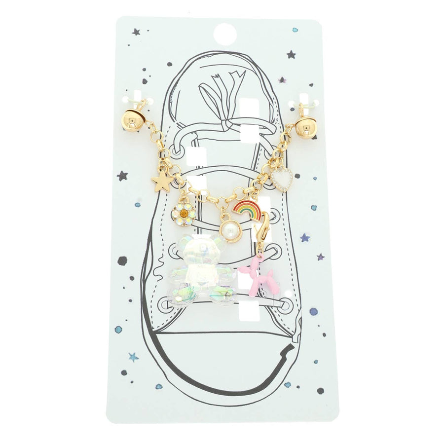 Rhinestone & Pearl Embellished Shoe Chain and Charm Set Robin Boutique