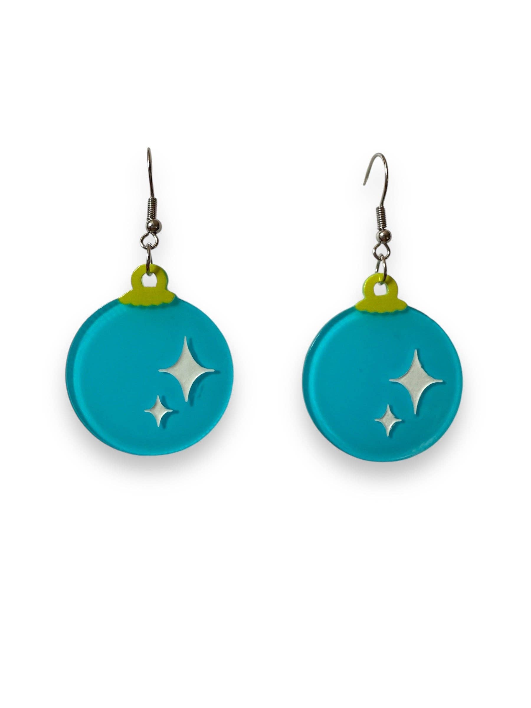 Christmas Bauble Drop Earrings by Lipstick & Chrome Robin Boutique