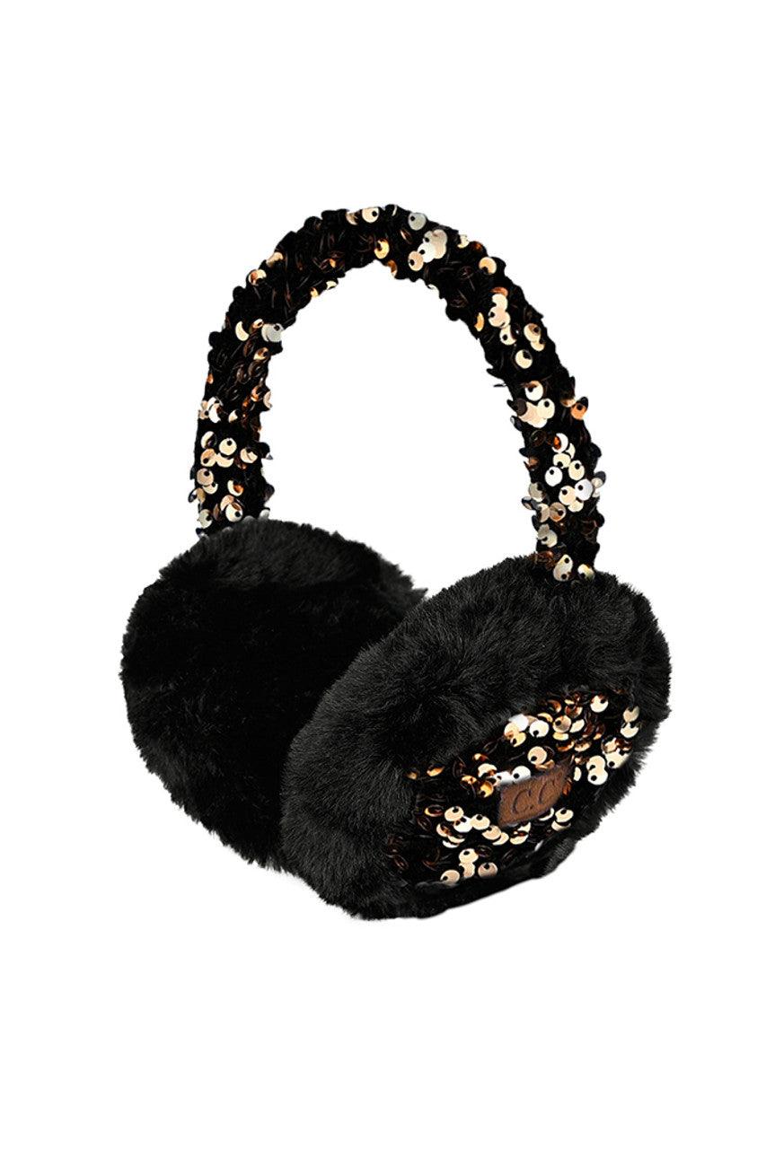 C.C Faux Fur Sequin EARMUFFS-EM-4282 - Robin Boutique-Boutique 