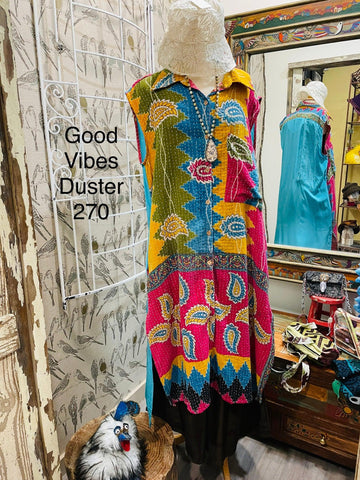 Good Vibes Duster by Kantha Bae - Robin Boutique-Boutique 