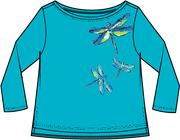 Destination Cotton Boxy Tee in Dragonflies by Escape
