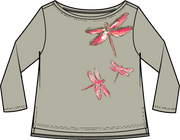 Destination Cotton Boxy Tee in Dragonflies by Escape