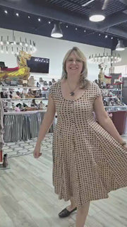 Capitola Dress in Poker Print by Effie's Heart