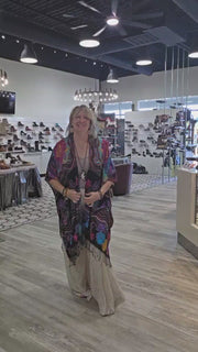 Rainbow Floral Embroidered Reversible Tapestry Jacket