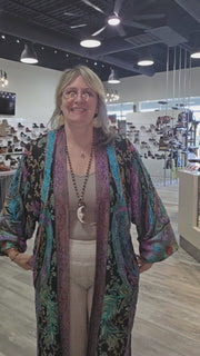 Paisley Embroidered Reversible Tapestry Duster