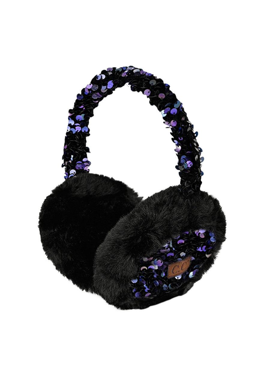 C.C Faux Fur Sequin EARMUFFS-EM-4282 - Robin Boutique-Boutique 