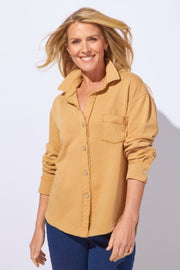 Color Wash Anywhere Shacket by Escape