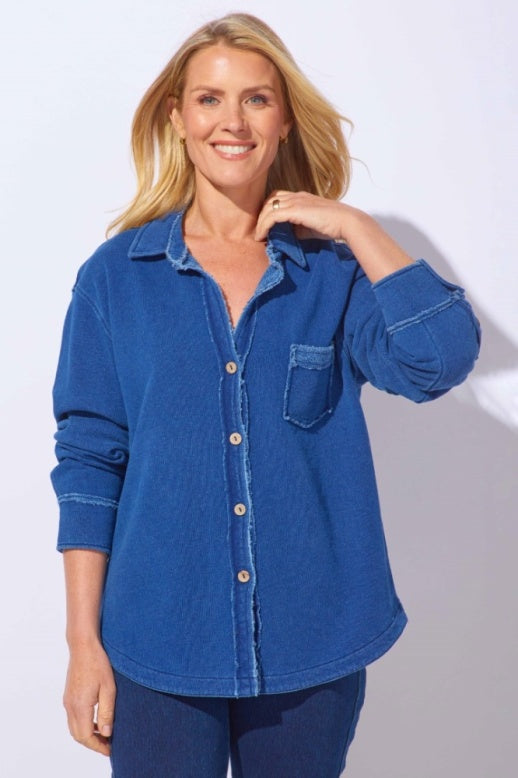 Color Wash Anywhere Shacket by Escape