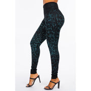 Extended Size High Waist Full Length Leggings with Small Paint Stroke - pic - Robin Boutique-Boutique 