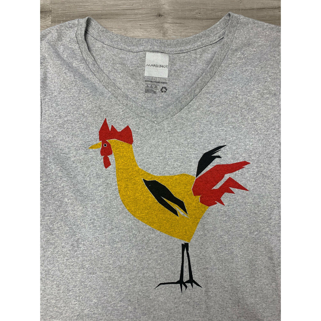 Rooster V-Neck Short Sleeve T-Shirt - Robin Boutique-Boutique 