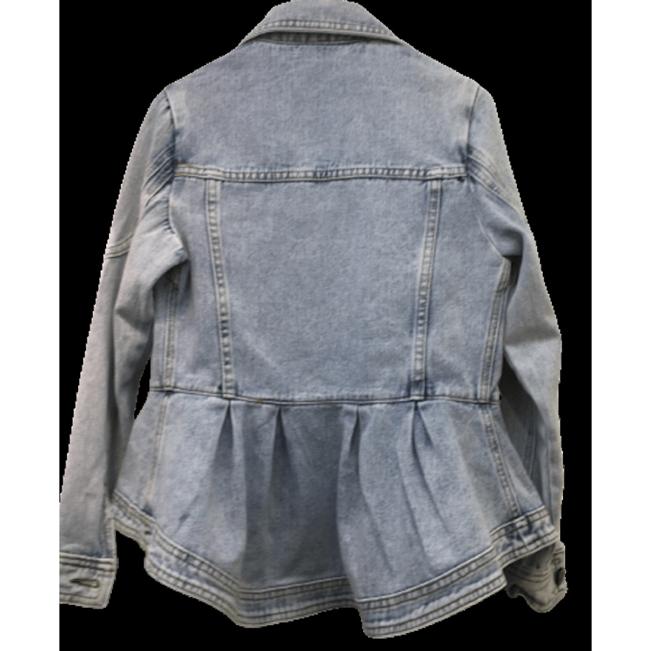 Peplum Denim Jacket - Robin Boutique-Boutique    &.  Reloved Fabrics