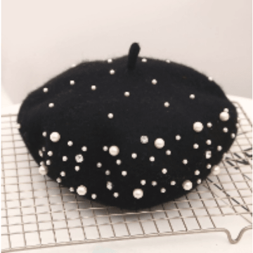 Embellished Beret - Robin Boutique-Boutique    &.  Reloved Fabrics