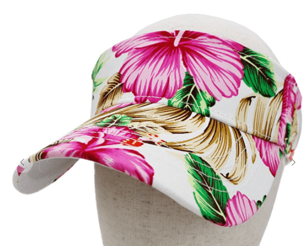 Tropicla Hibiscus Sun Visor Hat - Robin Boutique-Boutique 