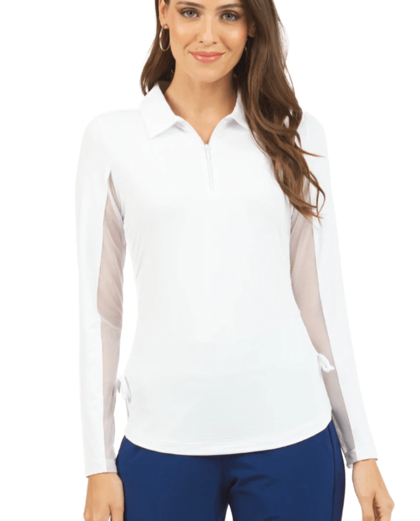 Adjustable LS Zip Polo - Robin Boutique-Boutique 