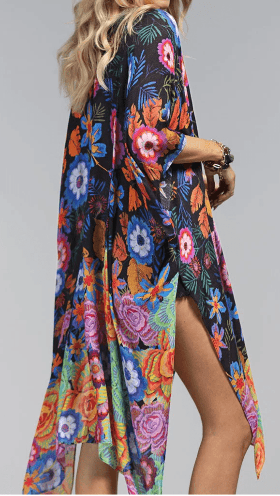 Ruggine Vineyard Floral Kimono - One Size - Robin Boutique-Boutique 