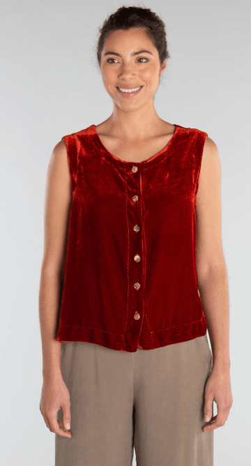 Cut Loose Velvet Reversible Vest - Robin Boutique-Boutique 