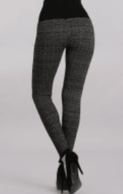 M.Rena Herringbone Jacquard Sweater Leggings - Robin Boutique-Boutique 