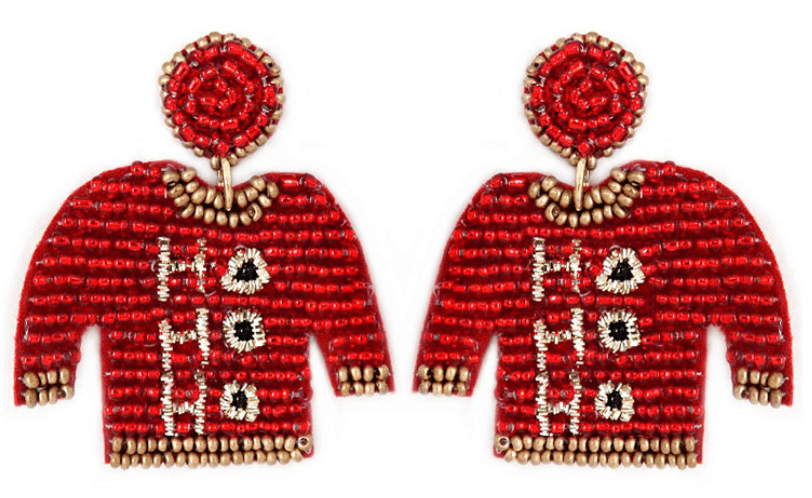 Ugly sweater earrings in seed beads - Robin Boutique-Boutique 