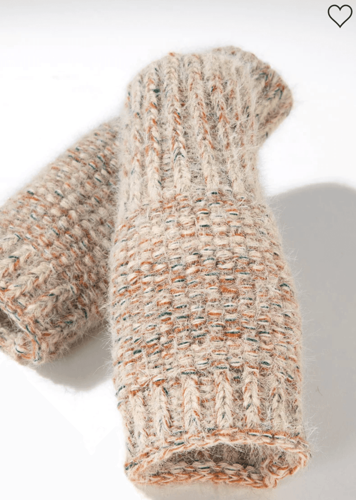 Ruggine One Size Soft Vegan Fingerless Gloves in Novelty Yarn 7916 - Robin Boutique-Boutique 