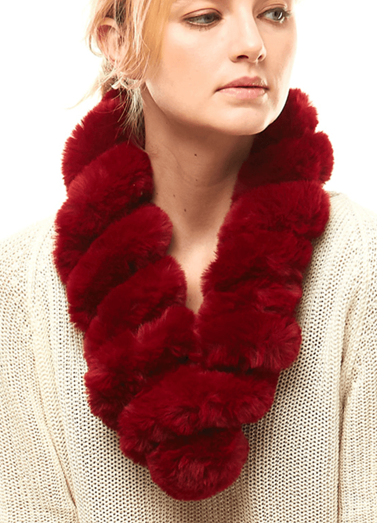 Twisted Faux Fur Scarf - Robin Boutique-Boutique 