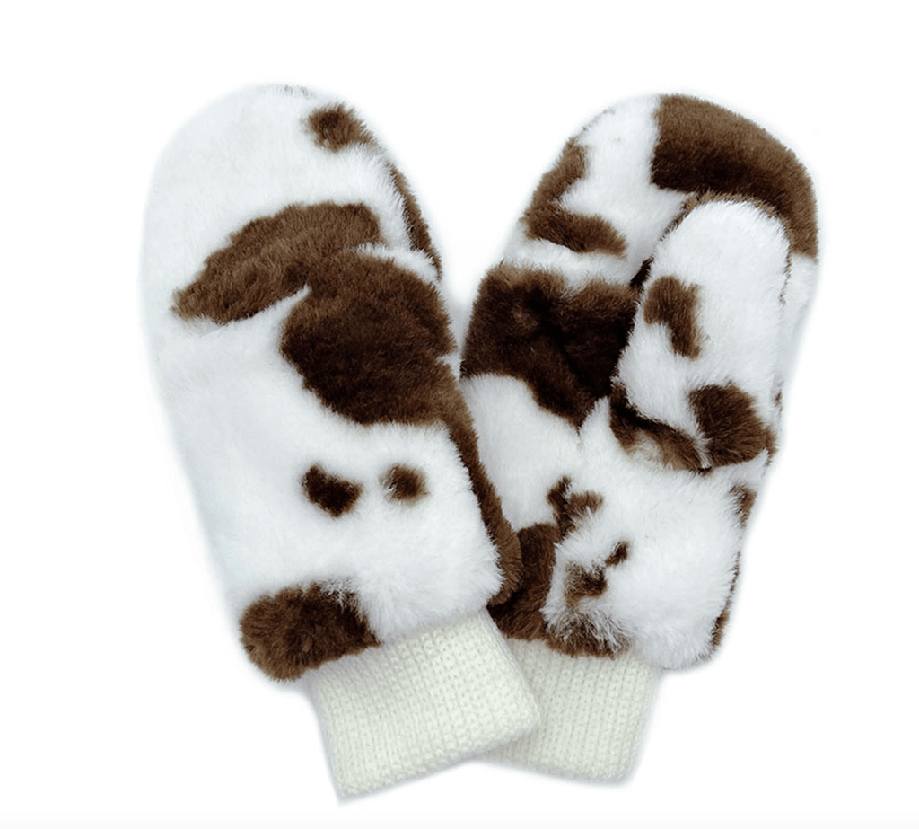 Cow Faux Fur Mitten-YGM120006 - Robin Boutique-Boutique 