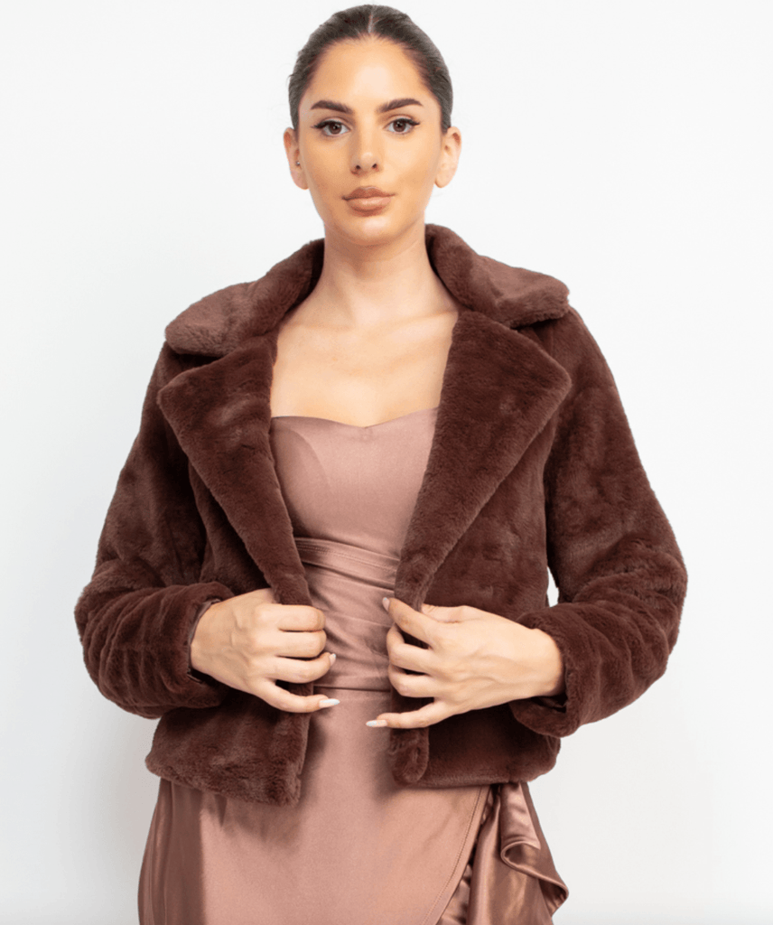 Butter soft Faux Fur short shrug jacket 