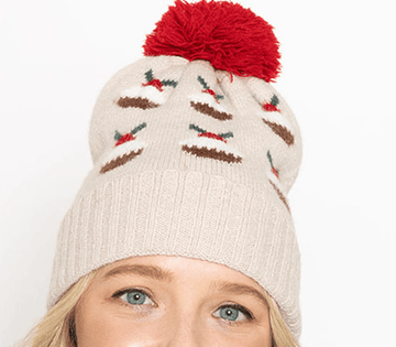 Holiday Cupcakes Beanie Hat with Pom WCB120188 - Robin Boutique-Boutique 