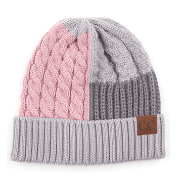 C.C COLOR BLOCK BEANIE-HAT-2065 - Robin Boutique-Boutique 