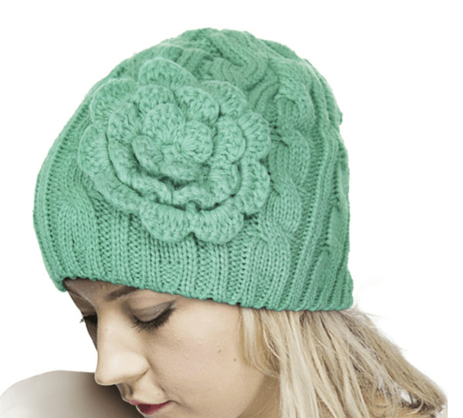 C.C FLOWER PENDANT BEANIE-HAT-31 - Robin Boutique-Boutique 