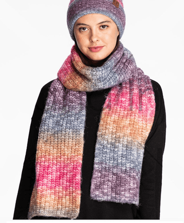 C.C MULTICOLOR RIB KNIT SCARF-SF-2077 - Robin Boutique-Boutique 