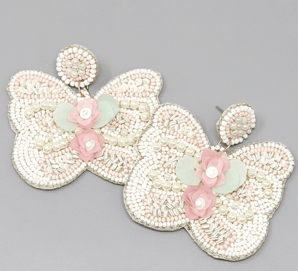 Beaded Butterfly Earrings - Robin Boutique-Boutique 