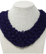 Seed Beaded Braided Short Collar Necklace - Robin Boutique-Boutique 