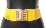 Gold and Rhinestone Elastic Belt 6121 - Robin Boutique-Boutique 
