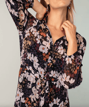 Button Down Bohemian Floral Dress 73003 LS By Lovestitch - Robin Boutique-Boutique 