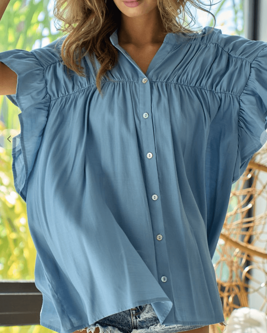 BiBi Loose Fit Silky Blouse IP3910 - Robin Boutique-Boutique 