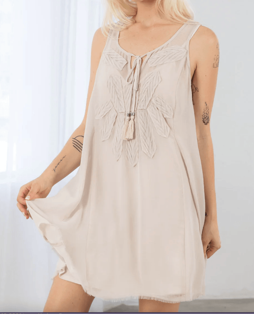 LS 72359WL Sheer Chiffon Sleeveless Tank Mini Dress - Robin Boutique-Boutique 