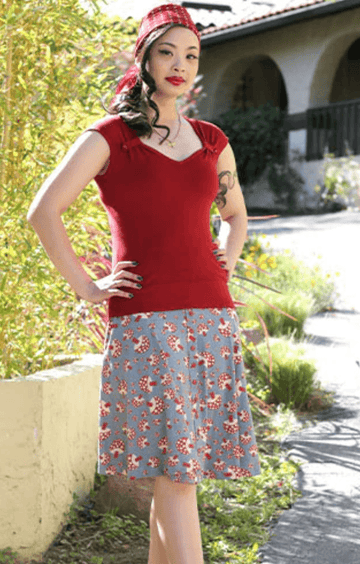 Skirt in Champignon Print by Effie's Heart - Robin Boutique-Boutique 