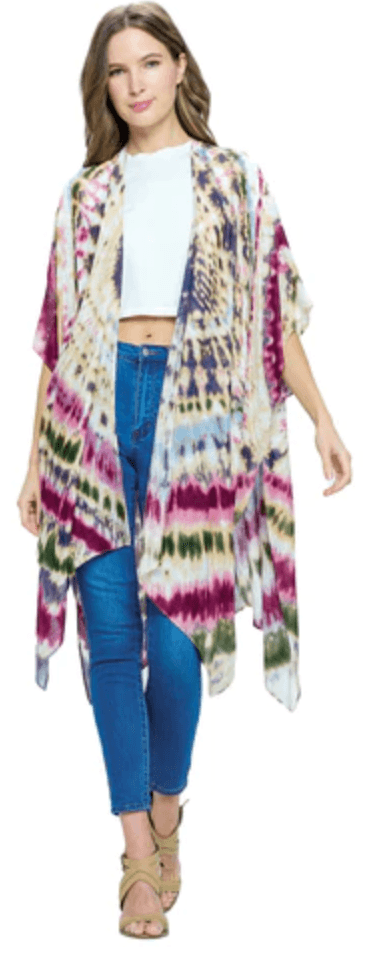 Yak Yeti Kimono Tye Dye Multicolor 23311-FCH - Robin Boutique-Boutique 