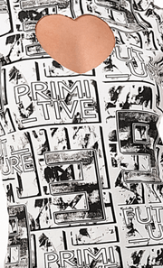 Lizette Blouse LC3568 Newsprint Black White - Robin Boutique-Boutique 