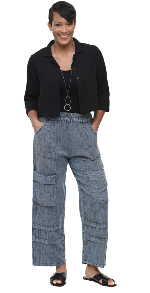 Tulip Metro Pant in Stormy Blue VCG143 - Robin Boutique-Boutique 