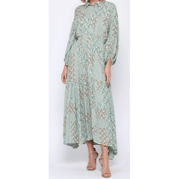 Long Sleeve Mint Maxi Dress - Robin Boutique-Boutique 