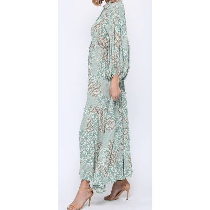 Long Sleeve Mint Maxi Dress - Robin Boutique-Boutique 