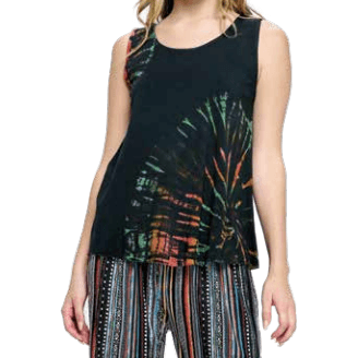 Black Rasta Tye-Dye Tank Top - Robin Boutique-Boutique 