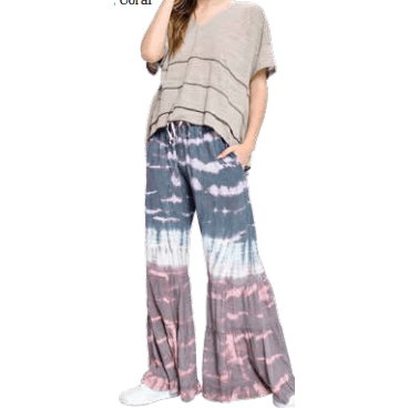 Tye-Dye Pink Palazzo Pants - Robin Boutique-Boutique 